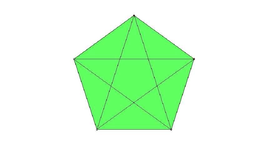 利用正五边形绘制正五角星的方法