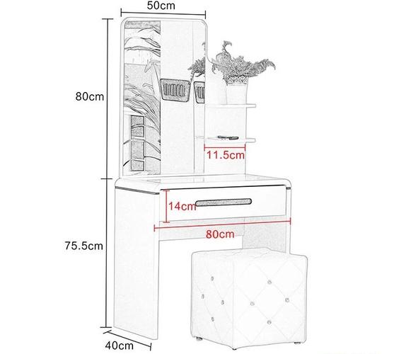 马氏皇庭梳妆台有着合理尺寸设计
