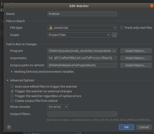 prettier doesn"t work in idea 2019.