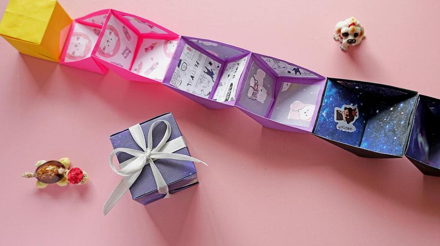 可以无限加长的礼物盒,送朋友真的很不错,几张纸就能做一个!