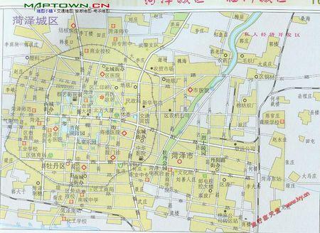 菏泽牡丹区路线地图