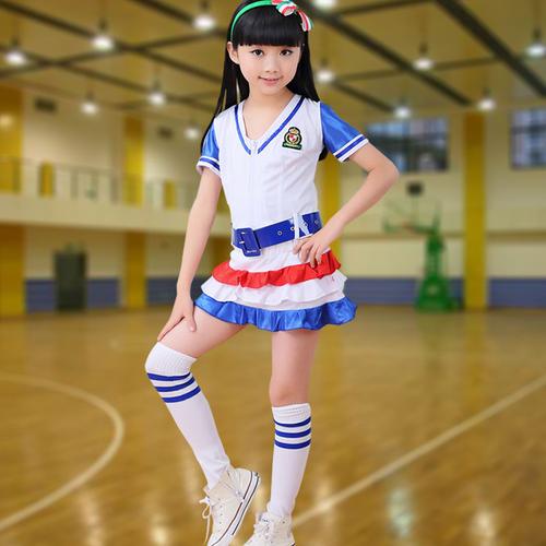 新款儿童啦啦操表演服装女童健美操舞蹈服小学生啦啦队舞台演出服