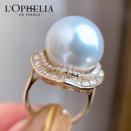 欧兰薇雅旗舰店的优惠券大全—澳州海水白珍珠戒指南洋珍珠指环18k