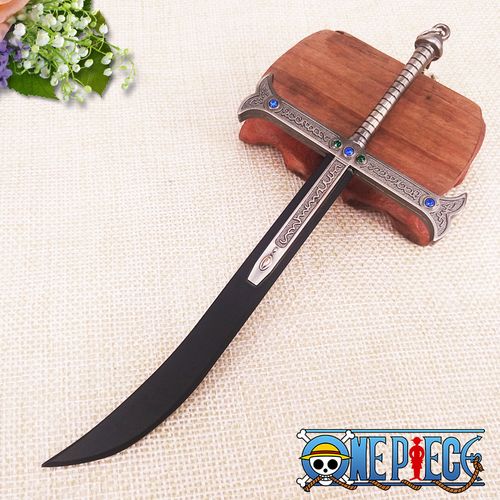 海贼王武器周边白胡子米霍克鹰眼七武海鹰眼合金模型16cm