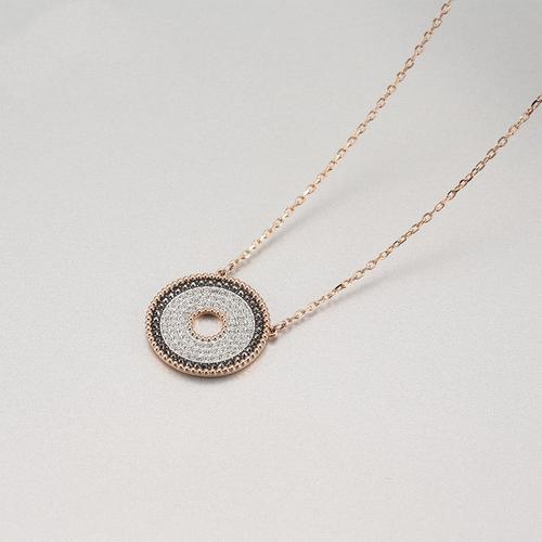 施华施家lollypop时尚线条圆形图案设计项链锁骨项链