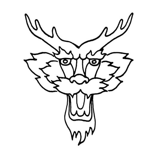 中国龙龙头动物简笔画步骤图片大全二儿童画_绘画吧