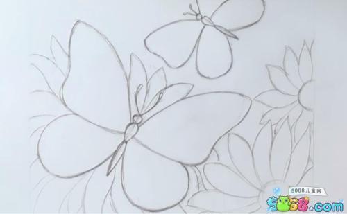 花与蝴蝶简笔画卡通画 简笔画图片大全-蒲城教育文学网