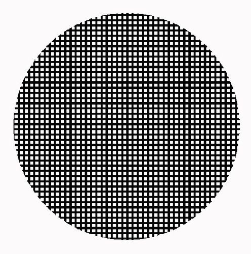 画正圆,可以画的尽量大一点,填充上面做好的5*5像素的方格,如图