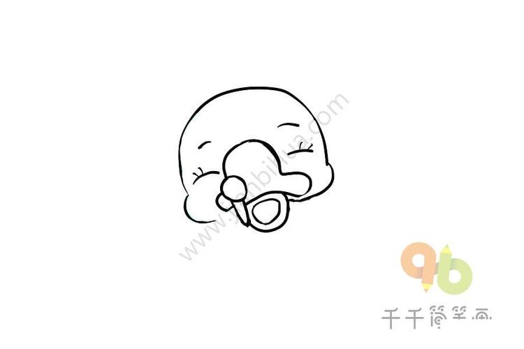 宝宝巴士 鹅简笔画步骤图