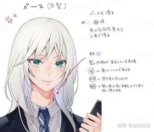 如何绘制动漫人物的头发?浅色头发的画法