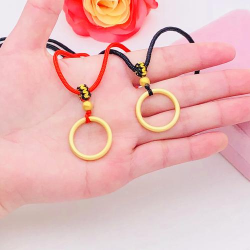 越南沙金古法传承素圈编织项链镀金黄金抖音项链