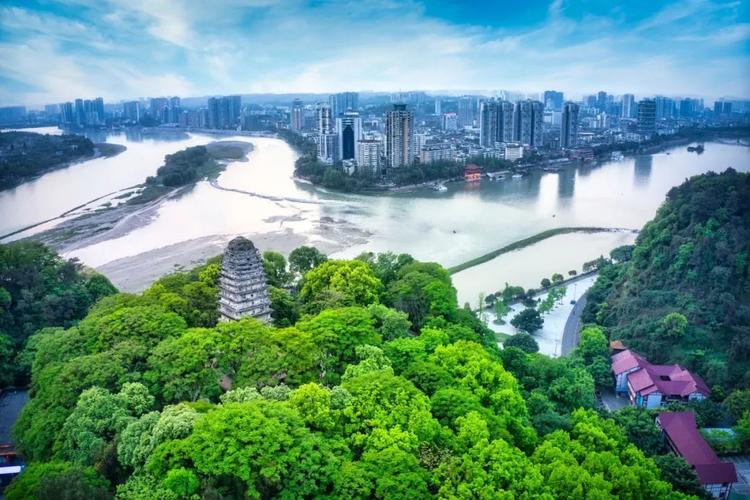 航拍乐山1272003k㎡美到爆