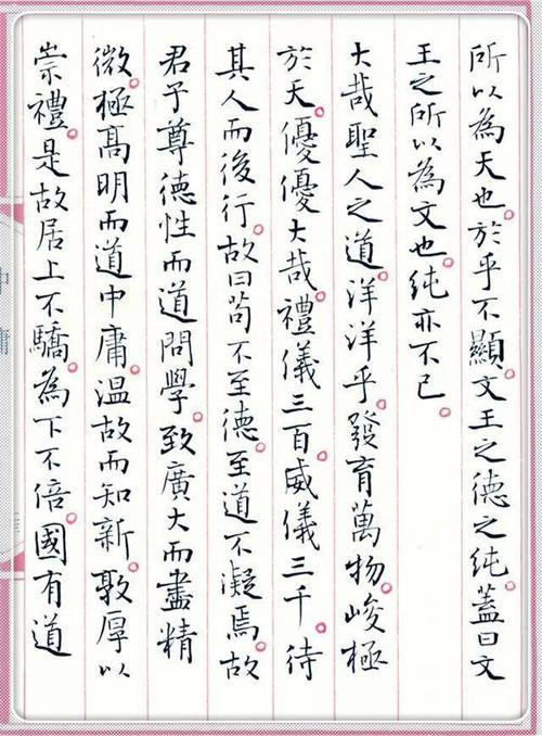 传承传统书法审美的孙晓云,小楷《中庸》欣赏