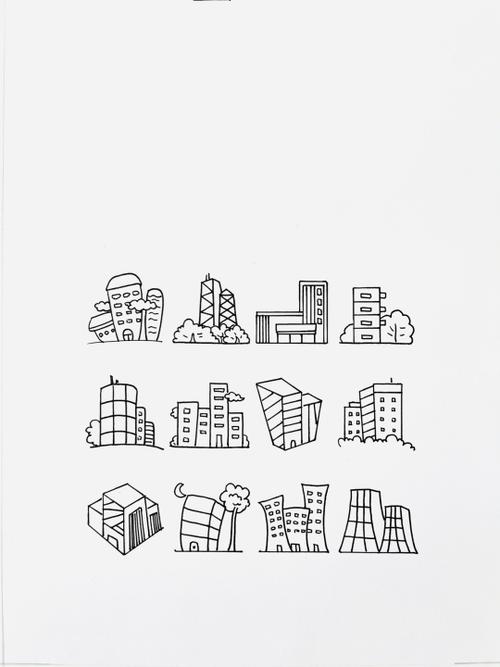 画高楼大厦简笔画