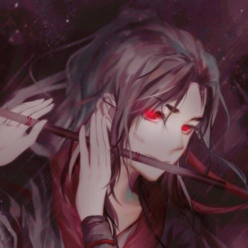 8月超火的魔道祖师动漫头像魏无羡吹笛子眼睛变红了