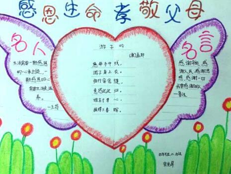 感恩不老风华正茂手抄报 感恩手抄报