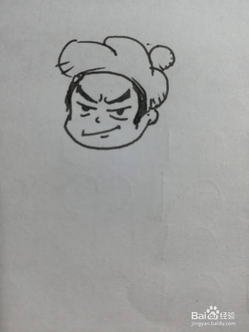 怎么画卡通武松简笔画