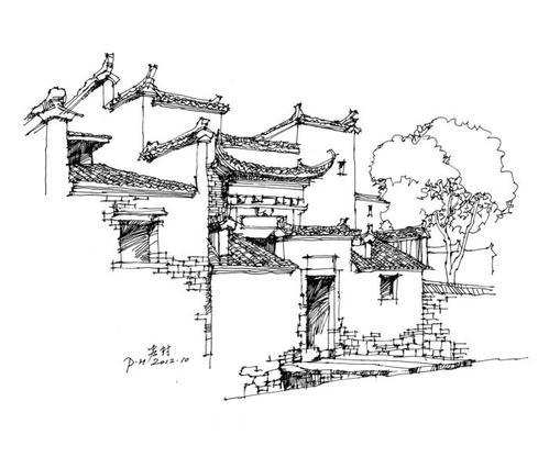 建筑速写图片高清西方建筑速写图片高清