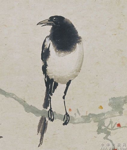 精仿近现代--徐悲鸿-《双鹊图》