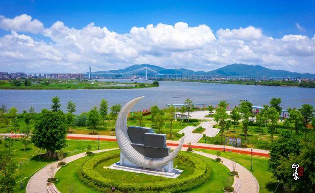 印象揭阳双溪明月公园古景添新韵碧波动春心