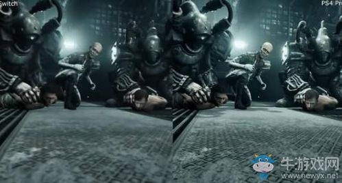《德军总部2》ps4 pro与ns版画面对比 肉眼可见的差距