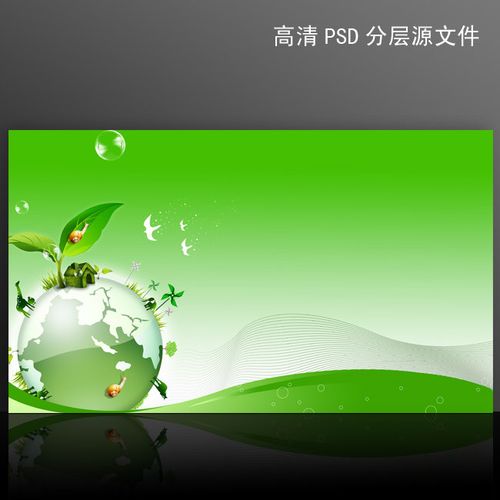 绿色环保 展板背景设计