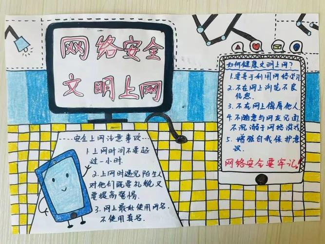 网络安全宣传周高碑店市辛立庄镇开展网络安全手抄报比赛活动