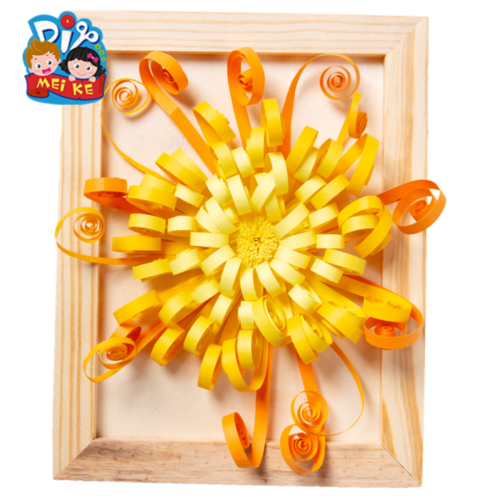 手工衍纸大丽菊花重阳节环创儿童幼儿园装饰材料包 重阳节小礼物