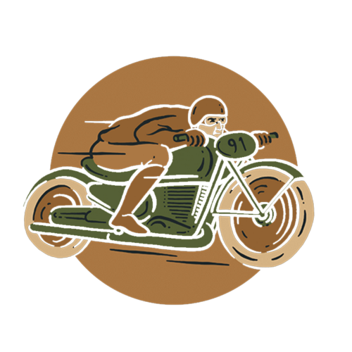 摩托车手动画头像图片