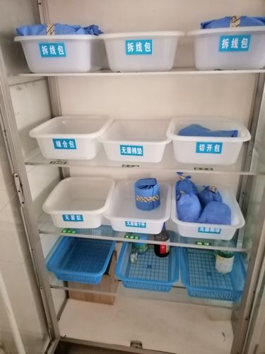 换药室整理后,标识清楚,分类详细,盒子便于清洁,减少院内感染,大夫取