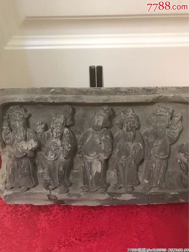 商品名称:雕刻精美栩栩如生清代人物老砖雕