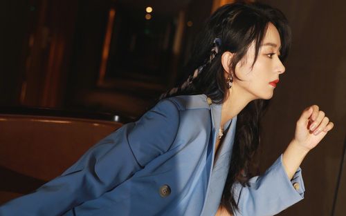 赵丽颖粉蓝编发甜酷写真高清电脑桌面壁纸图片大全