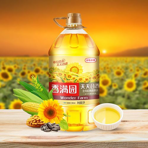 香满园天天谷香食用植物调和油5l转基因纯正植物油调和油