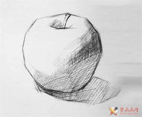 素描苹果的画法