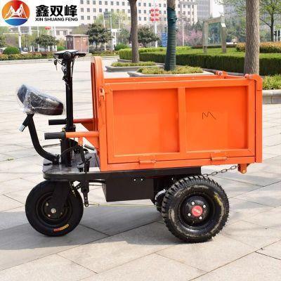 工程工地电动手推车三轮车搬运拉砖拉沙灰斗车农用养殖拉粪翻斗车