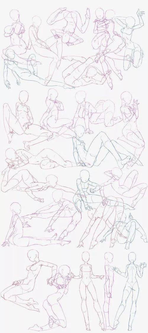 一波姿势绘画素材参考,解锁多种动作和姿态