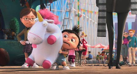 神偷奶爸里面格鲁女儿的图片那个好可爱的,骑着独角兽