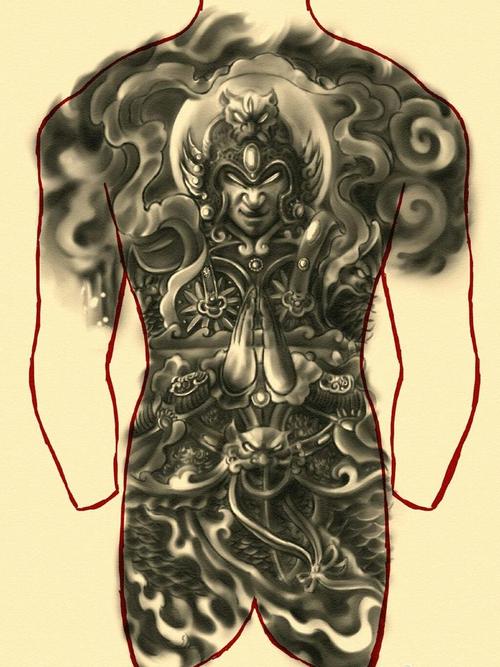 韦陀不动尊韦陀_纹身图案手稿图片_小明的纹身作品集