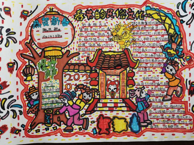 手绘春节