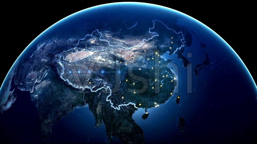 科技感中国地图地球地球地球中国_1920x1080_高清视频素材下载(编号