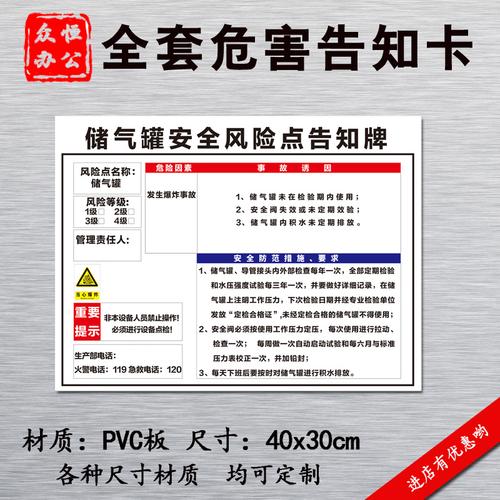 职业病储气罐噪音危害告知牌卡周知危险品标识标志