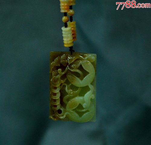 天然岫玉黄白老玉挂件福在眼前吊坠真品玉石男女款手饰饰品y107
