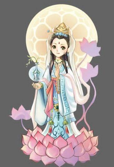 谁有关于关音菩萨的漫画像