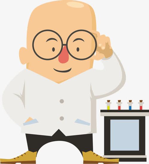 光头教授博士卡通矢量图