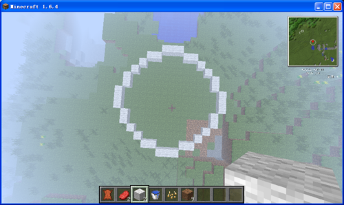 我的世界手机版怎么画圆?