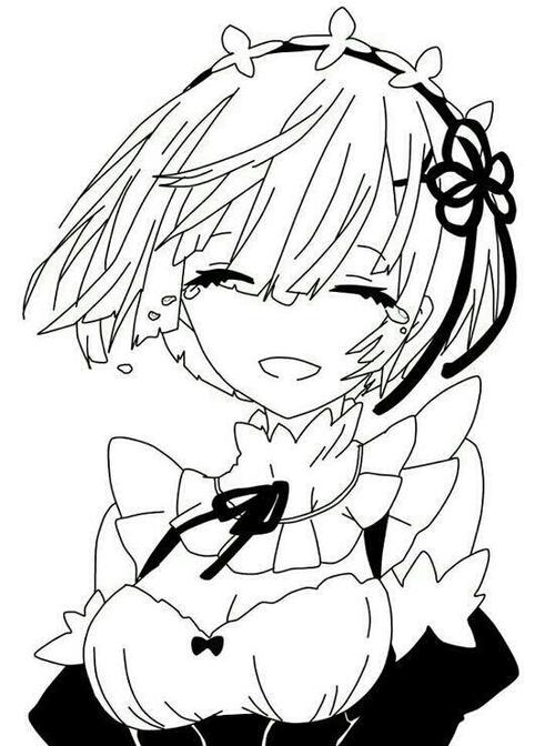 蕾姆 素材 线稿