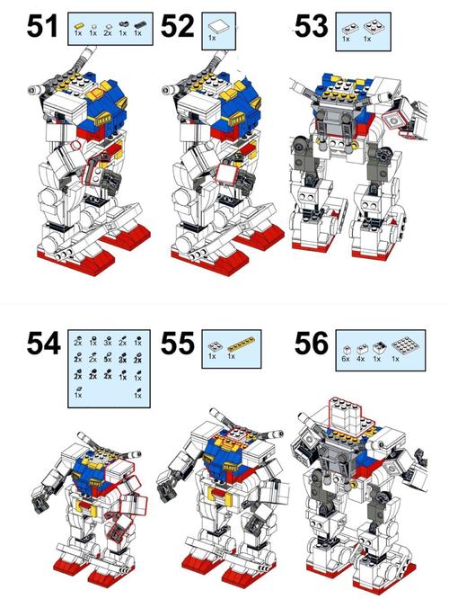 乐高moc高达(阿信版)图纸77零件93分享-下_乐高怎么样_阿信_西瓜