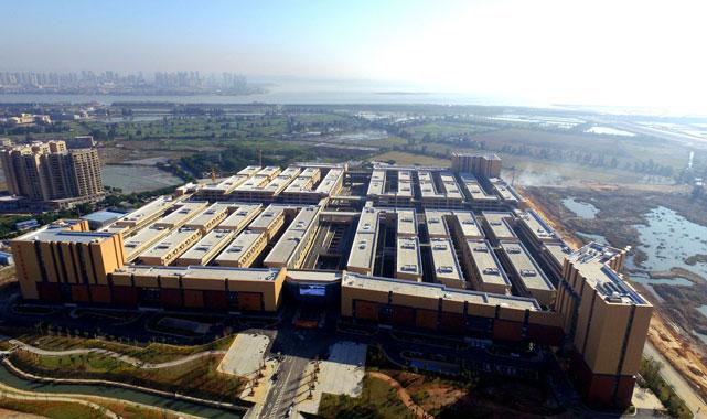 航拍福建晋江国际鞋纺城 "中国鞋都"图谋再"创业"