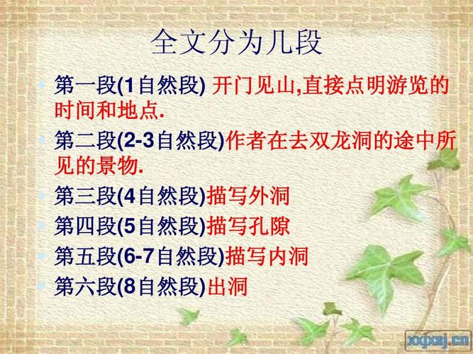 4.记金华的双龙洞ppt