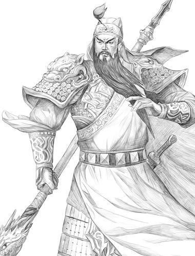 五虎猛将|关羽 [云长]|插画|游戏原画|子峻design